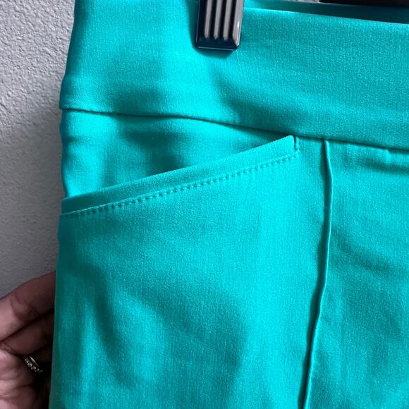 Counterparts Pull On Pants NWOT Small Green Wide Leg Stretch - Picture 4 of 8